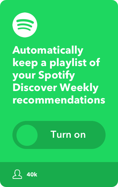 Automatically keep a playlist of your Spotify Discover Weekly recommendations.