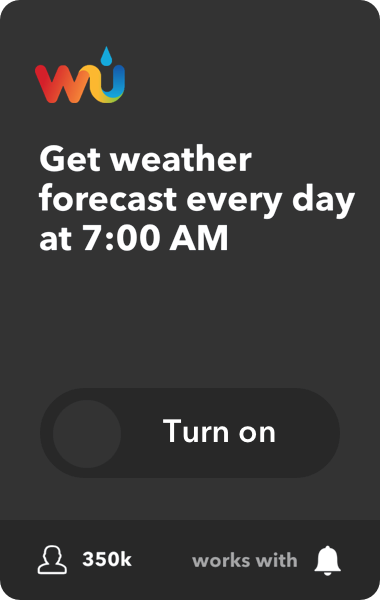 Get the weather forecast every day at 7:00 AM