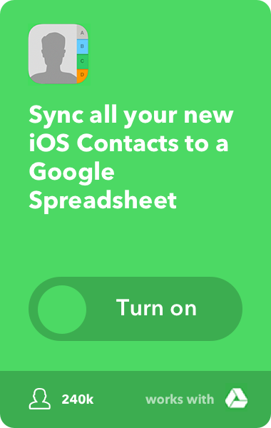 Sync all your new iOS Contacts to a Google Spreadsheet