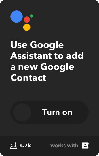 Use Google Assistant to add a new Google Contact