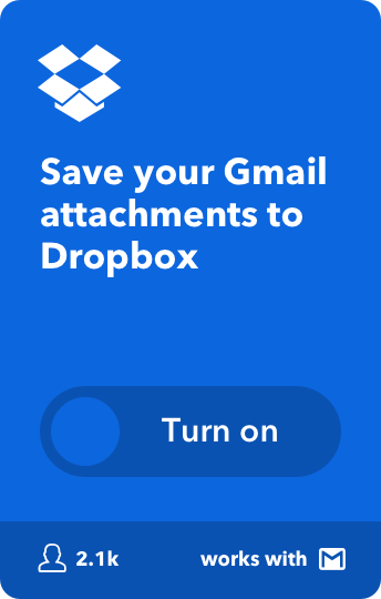 Save your Gmail attachments to Dropbox
