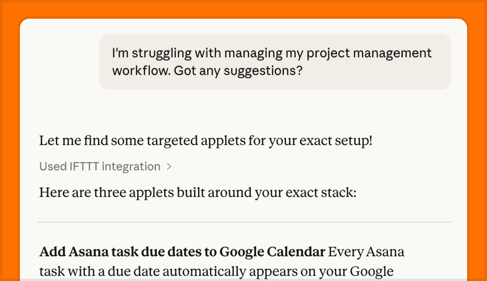 Discovering applets with AI