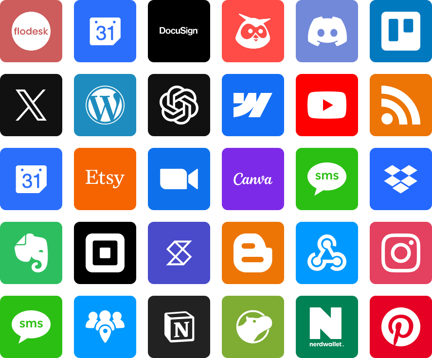 Service icons showing IFTTT integrations