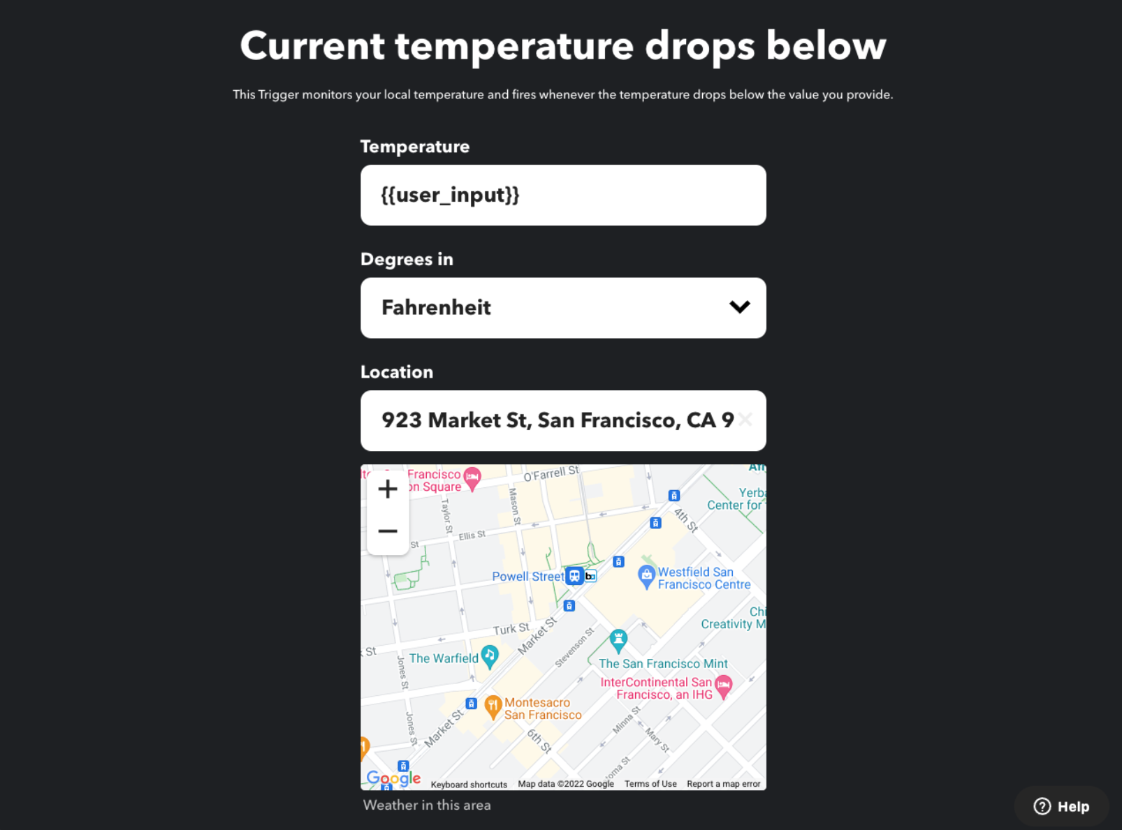 Weather trigger